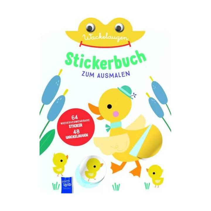 Wackelaugen Stickerbuch zum Ausmalen