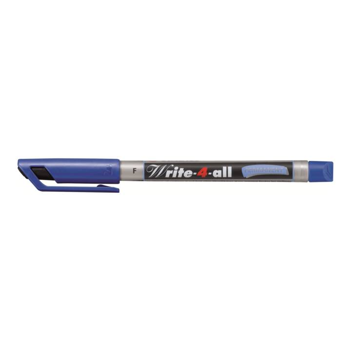 STABILO Marqueur permanent Write-4-all (Bleu, 1 pièce)