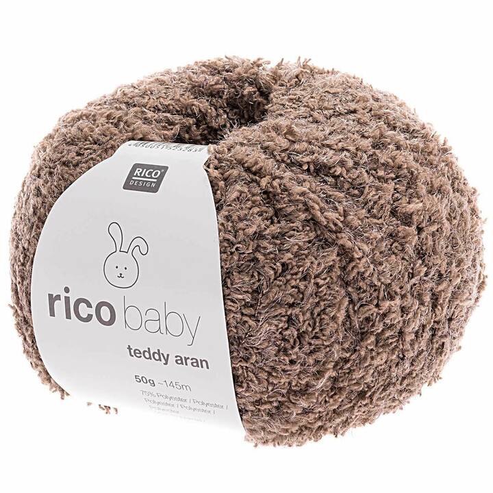 RICO DESIGN Laine Baby Teddy Aran (50 g, Brun)