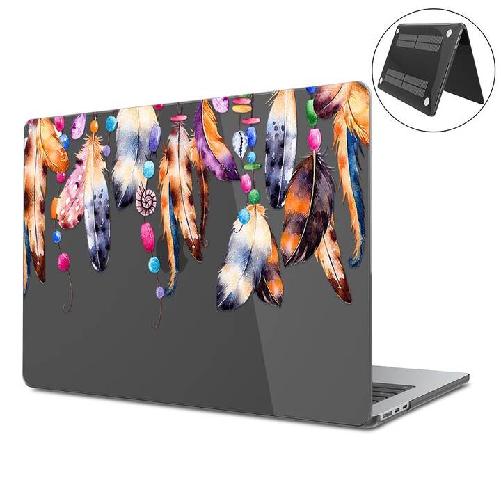 EG Coque rigide (MacBook Air 13" M2 2022, Plume, Transparent, Noir)