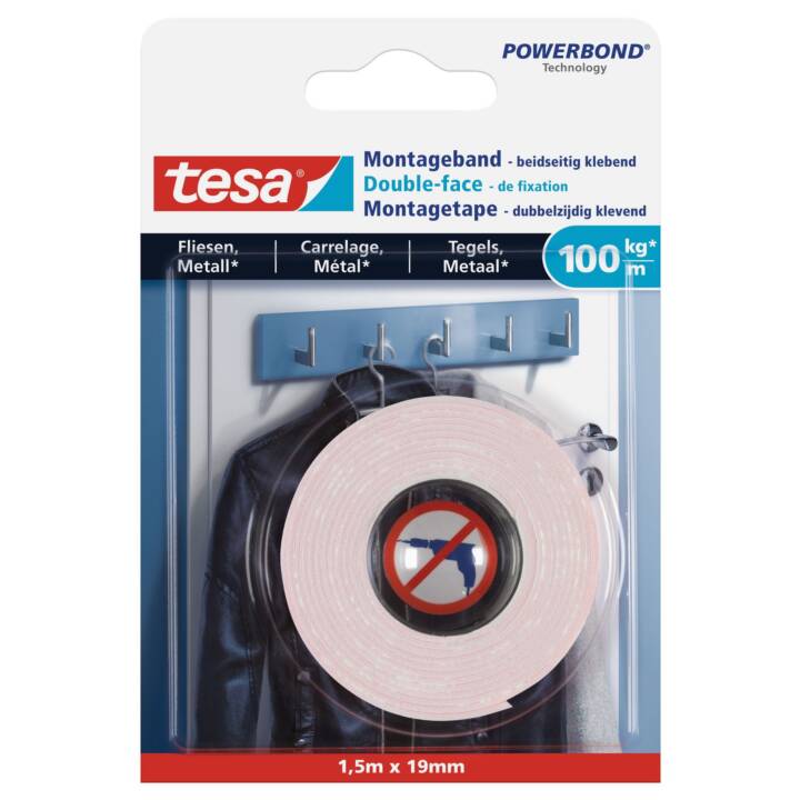 TESA Montageband (19 mm x 0.19 m, 1 Stück)