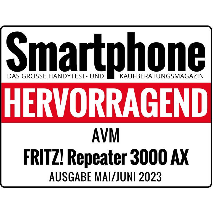 Repeater WiFi 6 (802.11ax) FRITZ!REPEATER 3000 Ax White e Red 20002991