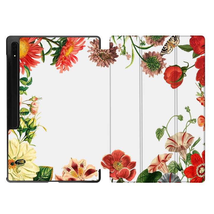 EG Housse (11", Galaxy Tab S9, Fleurs, Orange)