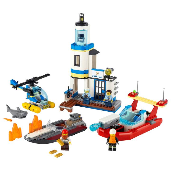 LEGO City Polizia marittima e missione antincendio (60308)