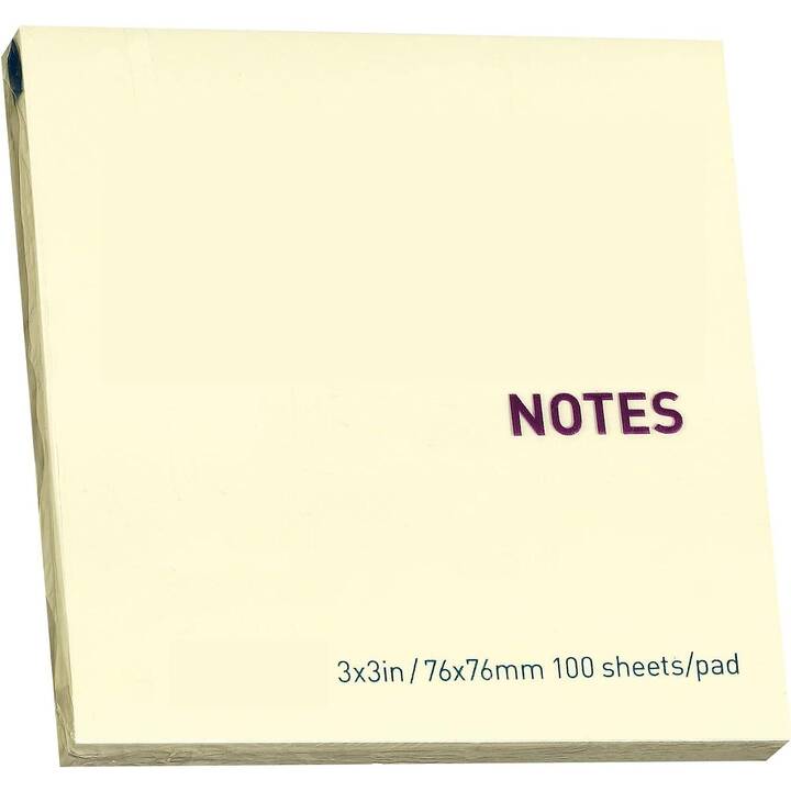 KORES Notes autocollantes (12 x 100 feuille, Jaune)