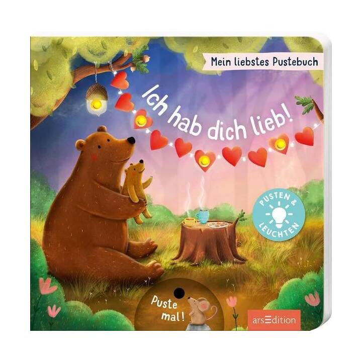 Mein liebstes Pustebuch - Ich hab dich lieb!. Pusten & leuchten