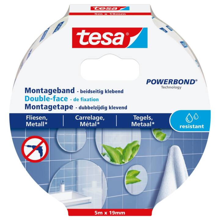 TESA Montageband (19 mm x 5 m, 1 Stück)