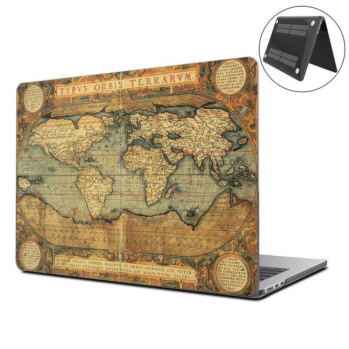 EG Hardcase (Macbook Air 15" M2 2023, Carta geografica, Marrone)