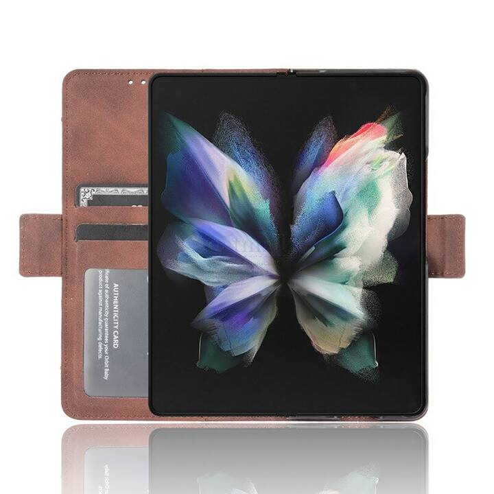 EG Etui portefeuille pour Samsung Galaxy Z FOLD 3 7.6" (2021) - marron