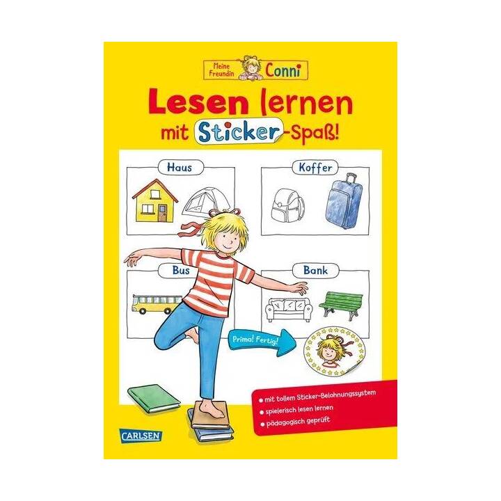 Conni Gelbe Reihe (Beschäftigungsbuch): Lesen lernen mit Sticker-Spass