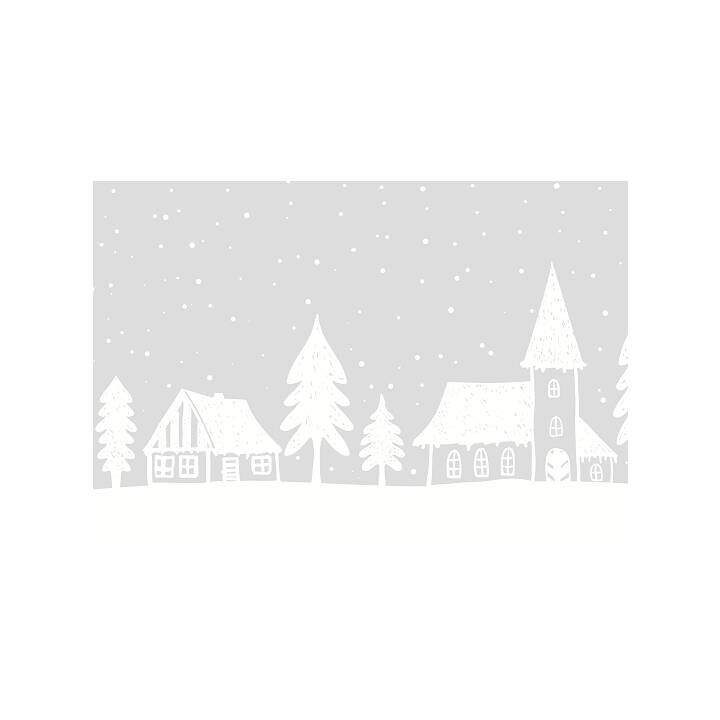 D-C-FIX Feuille de couleur Winter Homes (20 cm x 150 cm, Gris, Blanc)