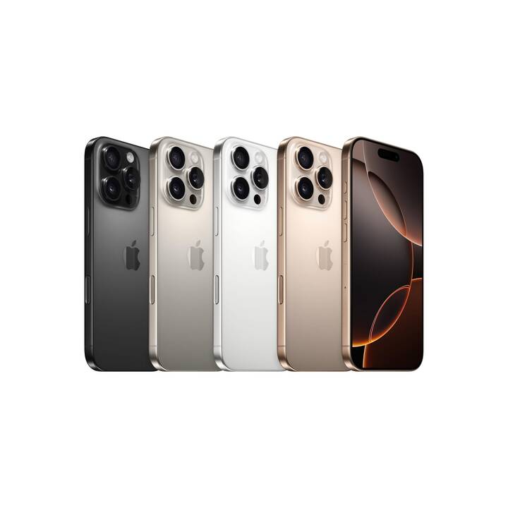 APPLE iPhone 16 Pro (128 GB, Titan Wüstensand, 6.3", 48 MP, 5G)