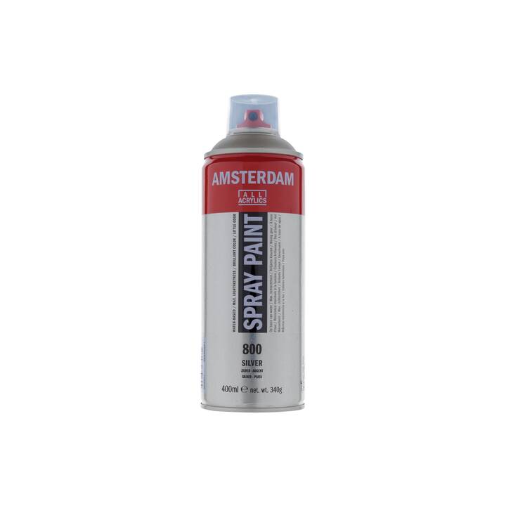 AMSTERDAM Spray de couleur (400 ml, Argent)