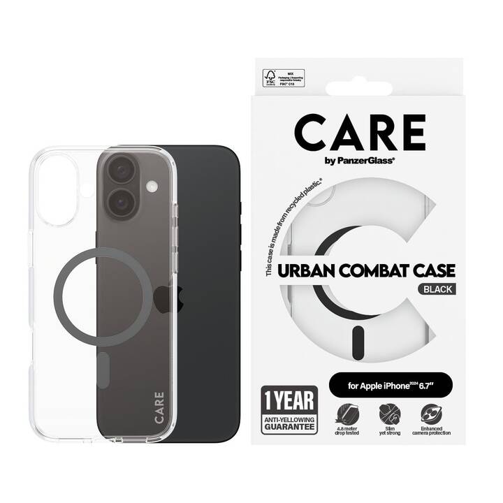 CARE Backcover MagSafe (iPhone 16 Plus, Transparent)