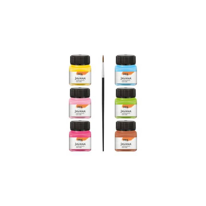 C. KREUL Wasserfarbe Javana - Sunny Fresh Colors  (6 x 20 ml, Pink, Gelb, Grün, Blau, Rosa)