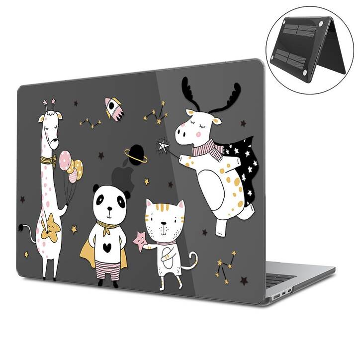 EG Coque rigide (MacBook Air 13" M2 2022, Art, Transparent, Noir)