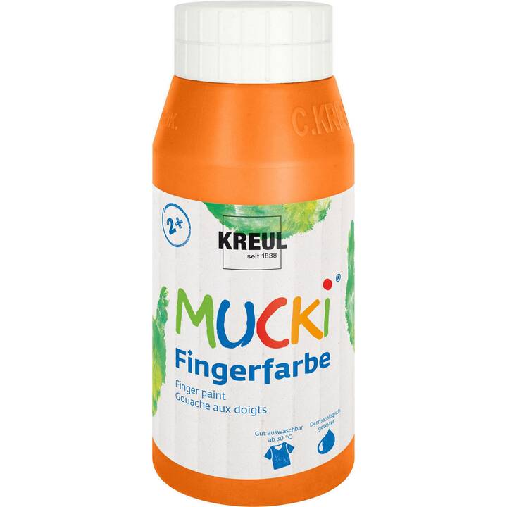 C. KREUL Colore a dita Mucki (750 ml, Arancione, Multicolore)