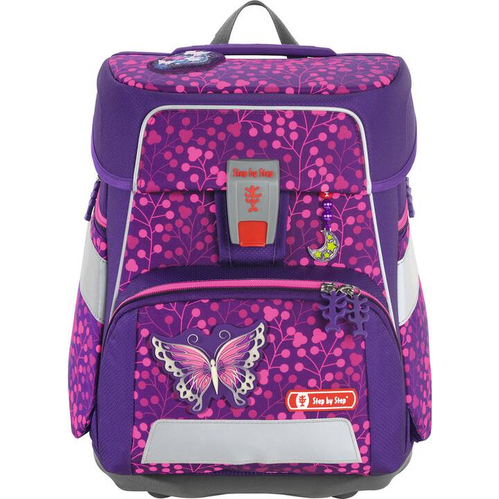 STEP BY STEP Jeu de sacoches Space Shine Butterfly Night (20 l, Pourpre)