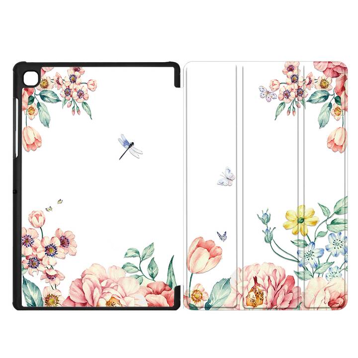 EG coque pour Samsung Galaxy Tab A7 Lite 8.7" (2021) - rose - fleurs