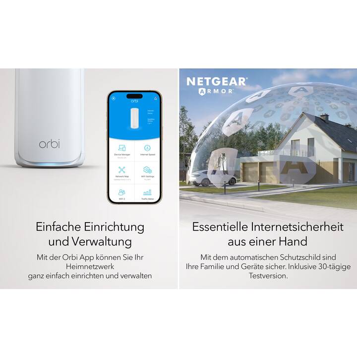 NETGEAR Orbi RBE772 WiFi 7 WLAN-Mesh System