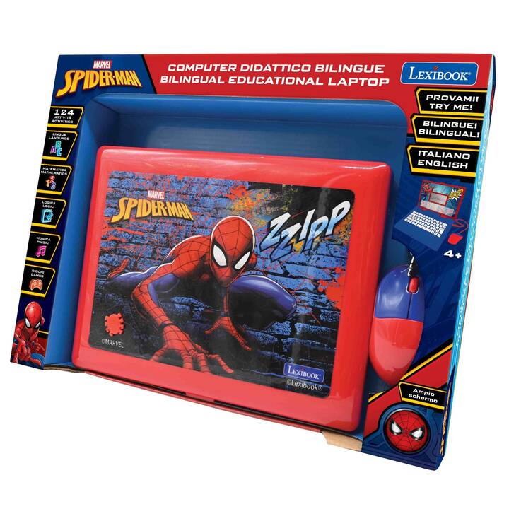 Lexibook Spider Man Ordinateur portable éducatif bilingue pour
