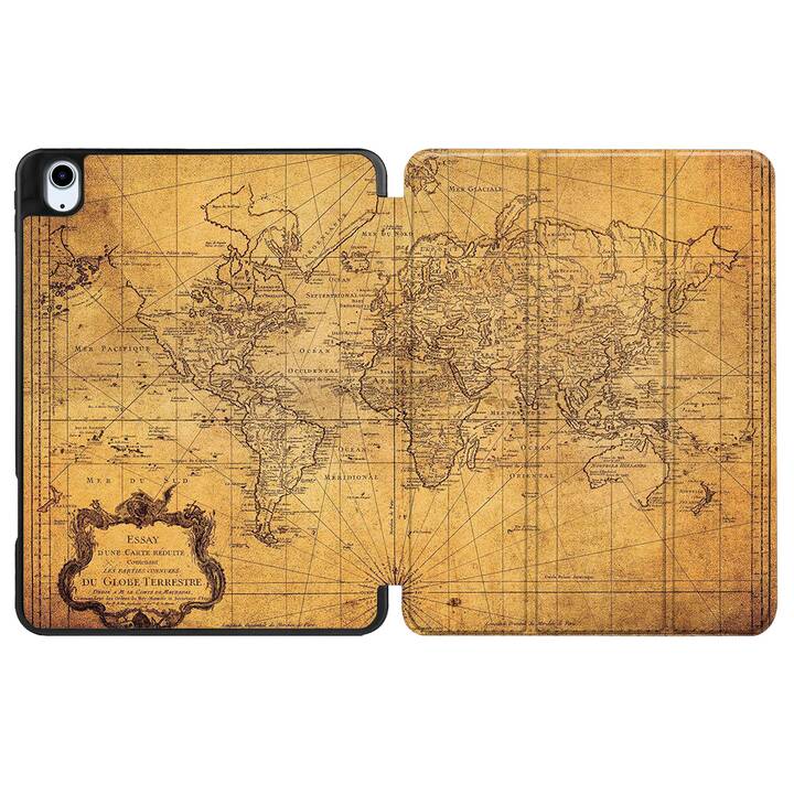 EG custodia per iPad Air 10.9" (2022) 5a generazione - marrone - mappa