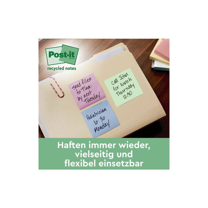 POST-IT Blocchetti memo Super Sticky 622 (3 x 70 foglio, Rosa, Verde, Blu)