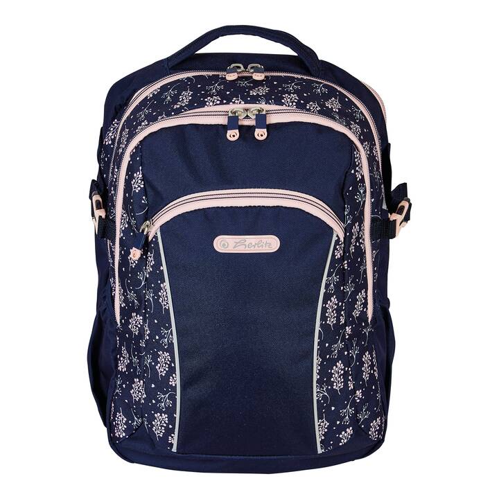 HERLITZ Rucksack Ulitmate Blossom (24 l, Dunkelviolett, Mehrfarbig)