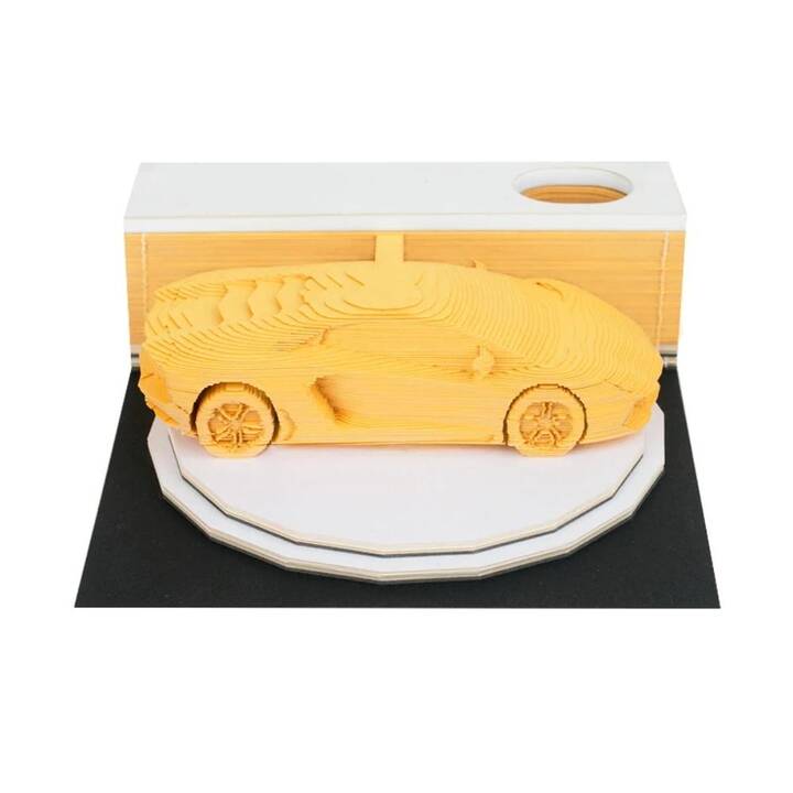 EG Bloc mémo 3D - jaune - voiture