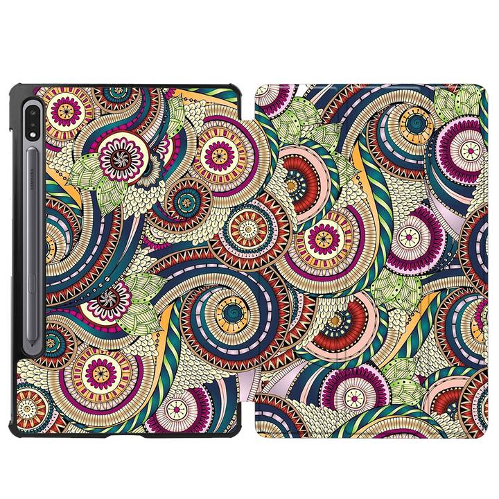 EG coque pour Samsung Galaxy Tab S8+ 12.4" (2022) - vert - paisley