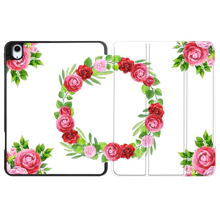 EG coque pour iPad Air 10.9" (2022) 5e génération - rose - fleurs