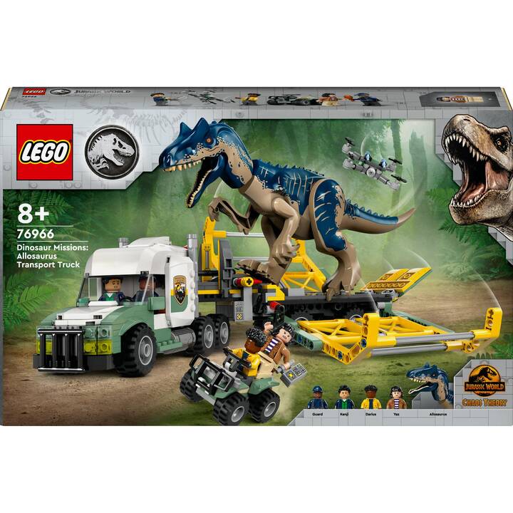 LEGO Jurassic World Missione dinosauro: camion di trasporto dell’allosauro (76966, Difficile da trovare)