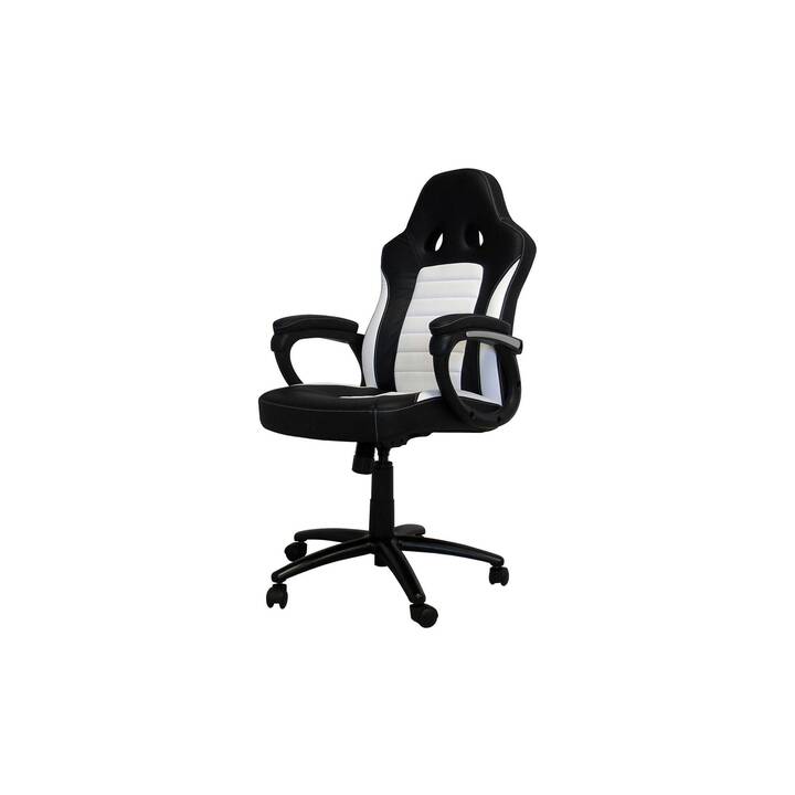 LC POWER Gaming Chaise (Noir, Blanc)