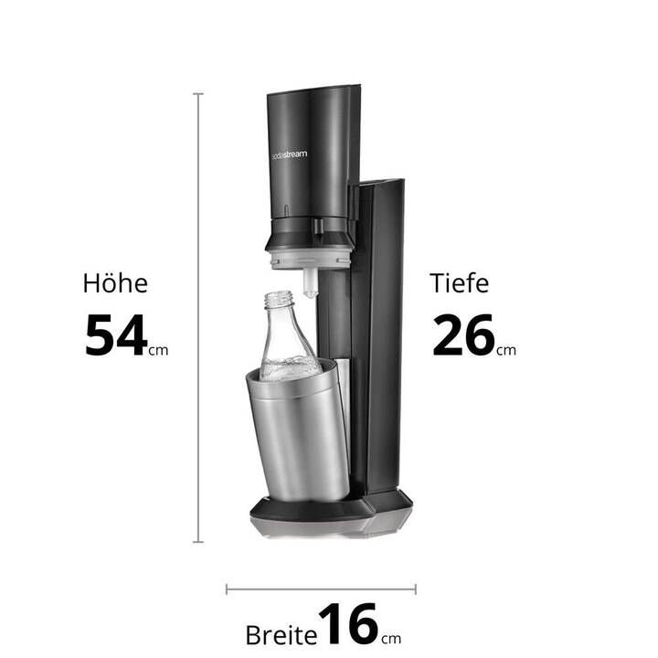 SODASTREAM Crystal Megapack  (60 l, Noir)