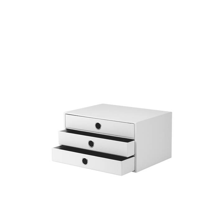 RÖSSLER PAPIER Büroschubladenbox S.O.H.O. (A4, 34.3 cm  x 18.5 cm  x 25 cm, Braun, Weiss)
