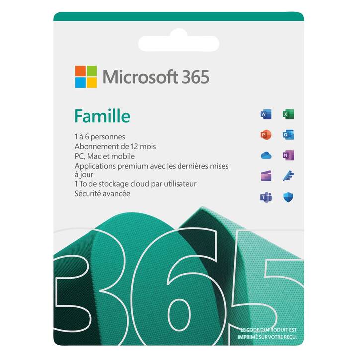 MICROSOFT 365 Family (Licenza annuale, 6x, 12 Mesi, Francese)