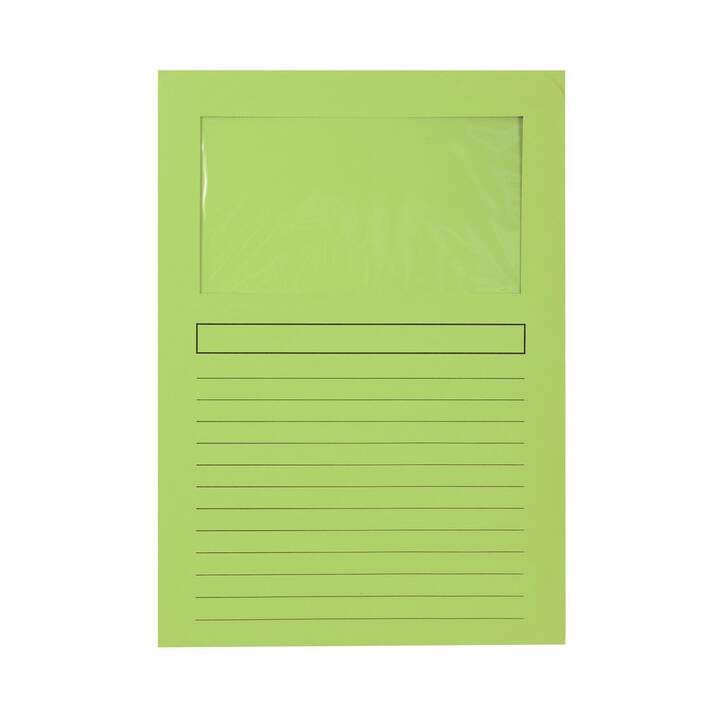 BIELLA Cartellina trasparente Evergreen (Verde, A4, 10 pezzo)
