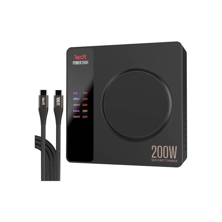 ISDT Power 200 H Charger Hub (USB C, USB A)