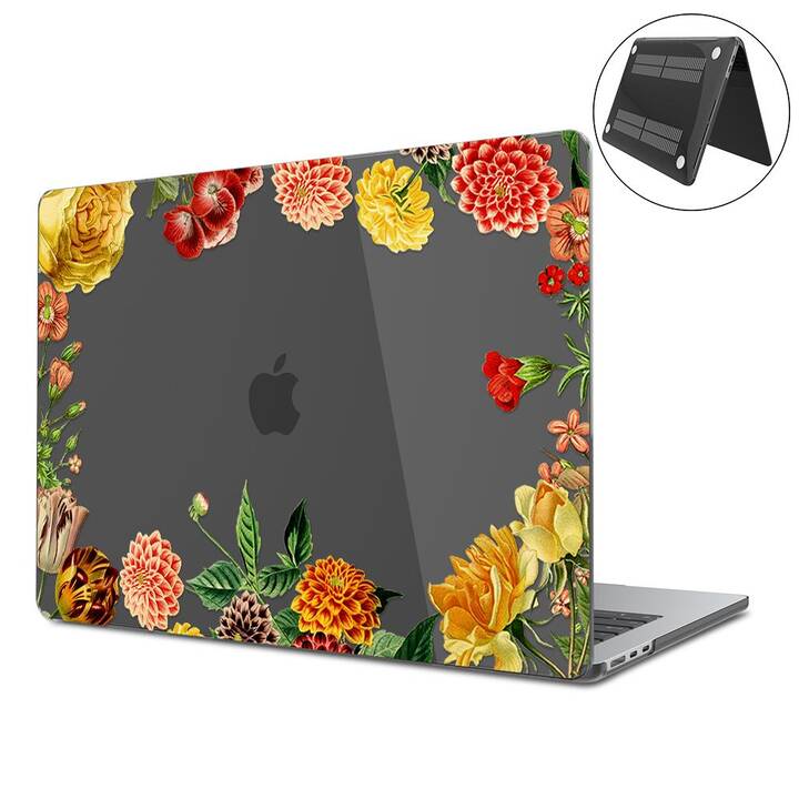 EG Coque rigide (Macbook Air 15" M2 2023, Fleurs, Transparent)