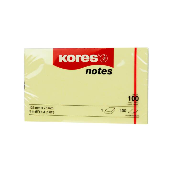 KORES Blocchetti memo (12 x 100 foglio, Giallo)