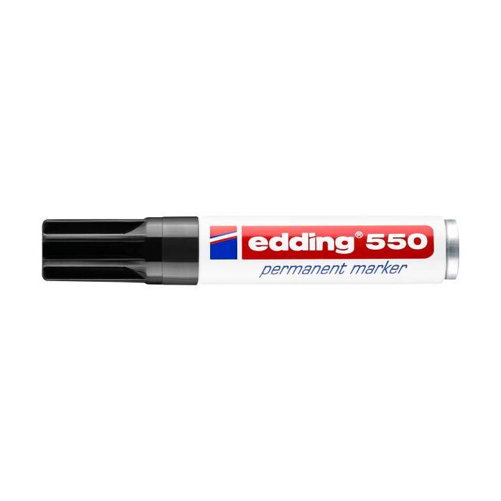 EDDING Marqueur permanent 550 (Noir, 1 pièce)