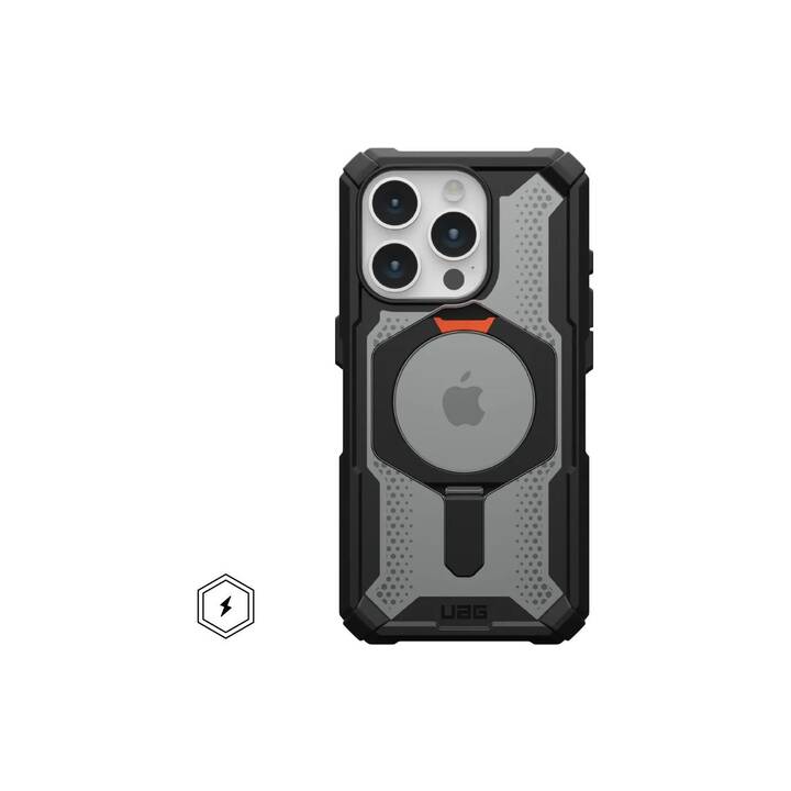 URBAN ARMOR GEAR Backcover Plasma (iPhone 15 Pro, Orange, Schwarz)