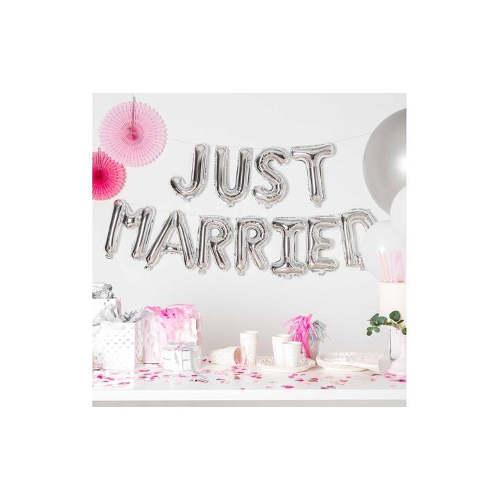 RICO DESIGN Ballon en feuille Just Married (11 pièce)