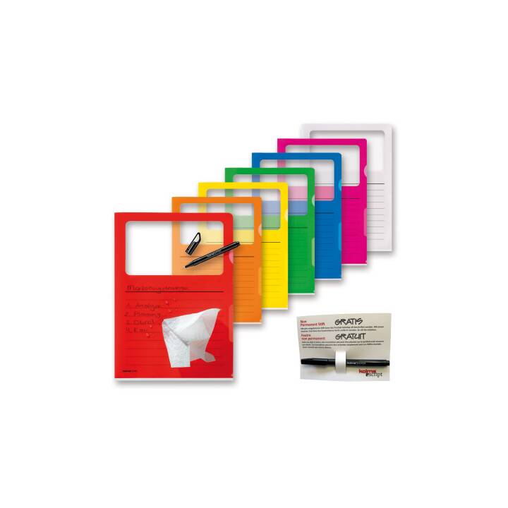 KOLMA RACER Cartellina trasparente Visa (Multicolore, A4, 10 pezzo)