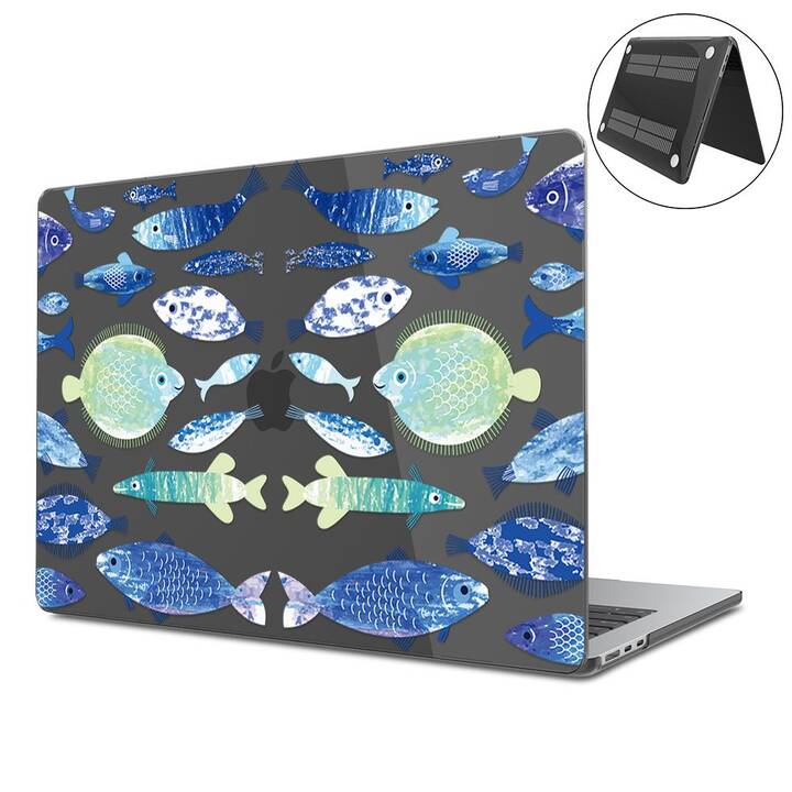 EG Coque rigide (MacBook Air 13" M2 2022, Poisson, Transparent, Noir)