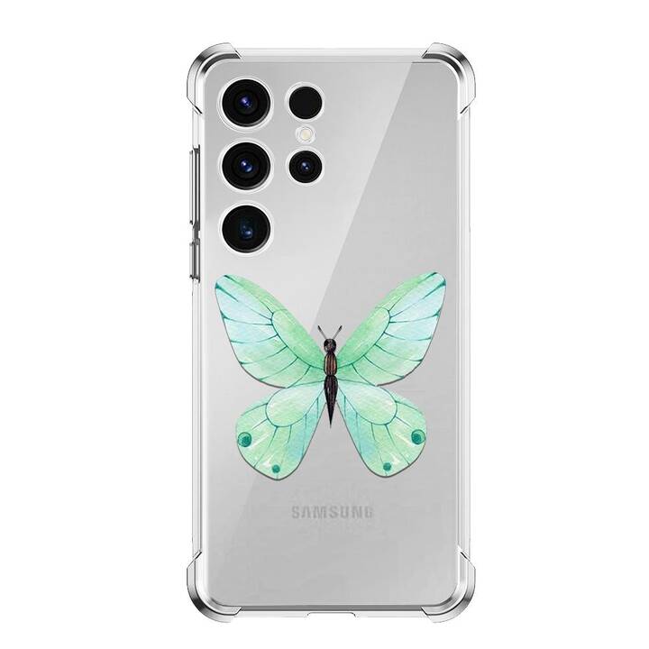 EG Backcover (Galaxy S23 Ultra, Papillon, Vert)