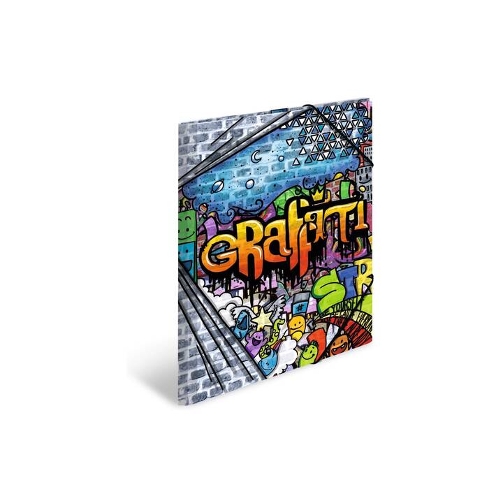 HERMA Dossier à élastique Graffiti (Multicolore, A3, 1 pièce)