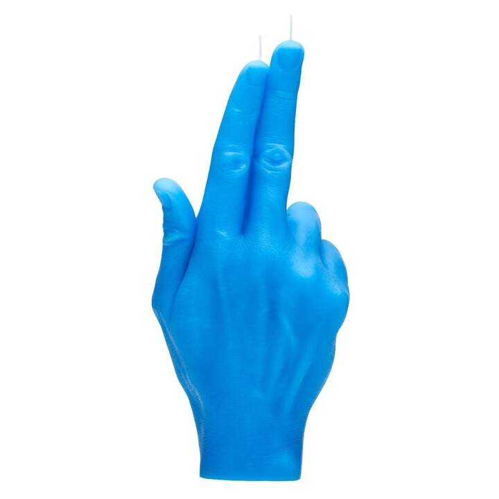 CANDLEHAND Bougie à motifs Gun Fingers (Bleu)