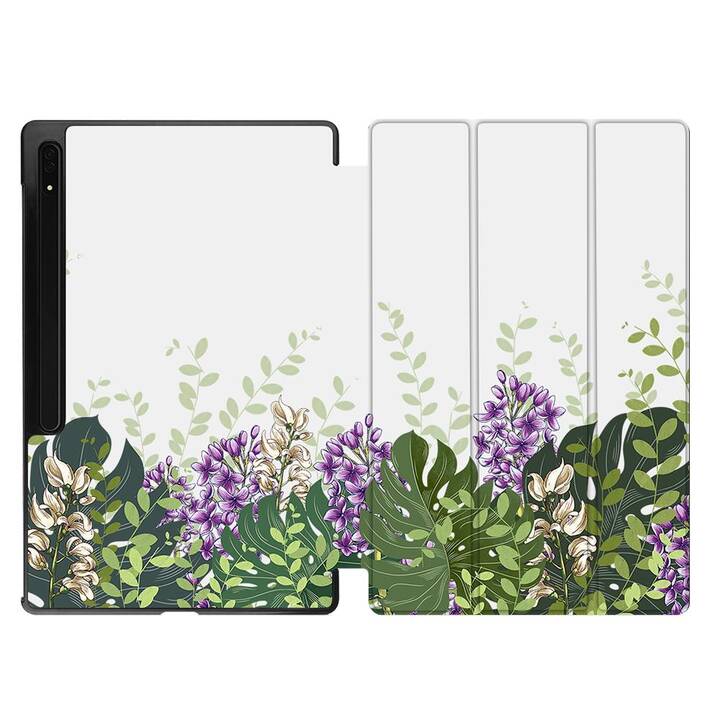 EG Housse (11", Galaxy Tab S9, Fleurs, Pourpre)