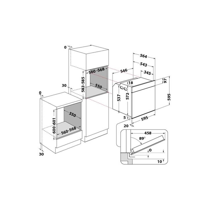 BAUKNECHT Four BIK5 DH8FS PT (Encastrable, EU-Norme 60 cm, 71 l)